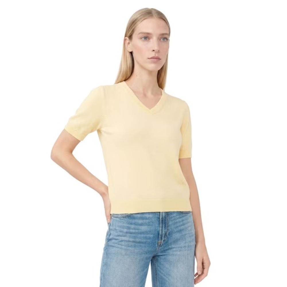 NWT Vince Camuto Women's Short Sleeve Sweater Size XL Yellow